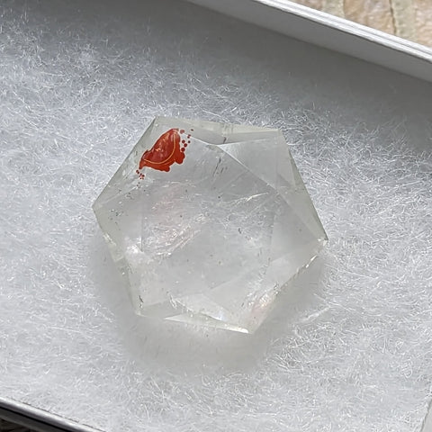 Creator's Star Faceted Red Hematoid Quartz~CRRHQCS6