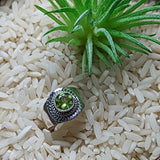 Sterling Silver Size 6 1/2 Peridot Ring~JSSPERR8