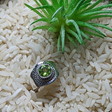 Sterling Silver Size 6 1/4 Peridot Ring~JSSPERR5