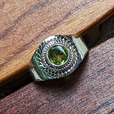 Sterling Silver Size 8 3/4 Peridot Ring~JSSPERR4