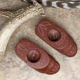 Pipestone Moccasin Candle Holders~CRPSMOCS