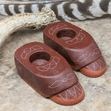 Pipestone Moccasin Candle Holders~CRPSMOCL