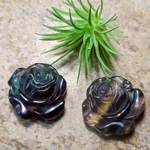 Fluorite Carved Flower~CRFLOWER