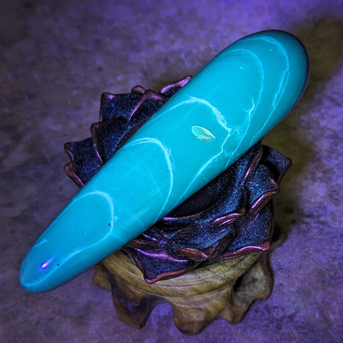 Blue Amber Wand~CRIBAW06