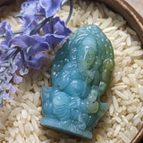 Blue Calcite Ganesha Carving~CRBCGC02