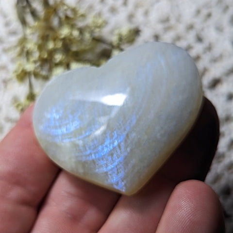 Rainbow Moonstone Heart~CRMHRT06