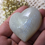 Rainbow Moonstone Heart~CRMHRT10