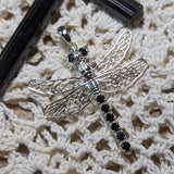 Black Tourmaline Dragonfly Pendant~JSSBTDFL