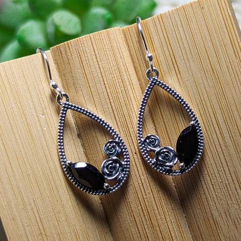 Black Tourmaline Earrings~JSSBTEA6