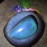 Rainbow Obsidian Palm Stone~CRROPS03