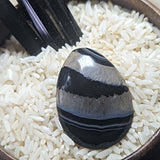 Black Agate Cabochon~CRBLKAG2