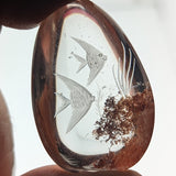 Lodolite Quartz "Guardian Angel Fish" Cabochon~CRLQZAF2