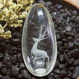 Rutilated Quartz "Majestic Deer" Cabochon~CRLQZMD1