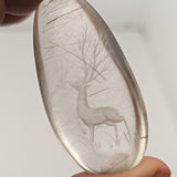 Rutilated Quartz "Majestic Deer" Cabochon~CRLQZMD1