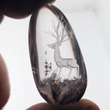 Lodolite Quartz "Majestic Deer" Cabochon~CRLQZMD2