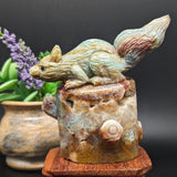 Amazonite Squirrel Carving~CRAMSCRV