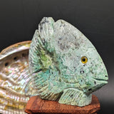 Copper Mineral Quartz Fish Carving~CRCMQFCR