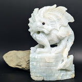 Amazonite Dragon Carving~CRADRGN1