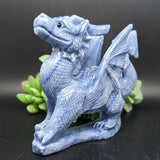 Blue Aventurine "Winged" Dragon Carving~CRBAWING