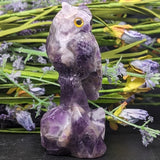 Amethyst Owl Carving~CRAOWLC1