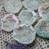 Angel Aura Druzy Quartz Geode Halves~CRAADQGM