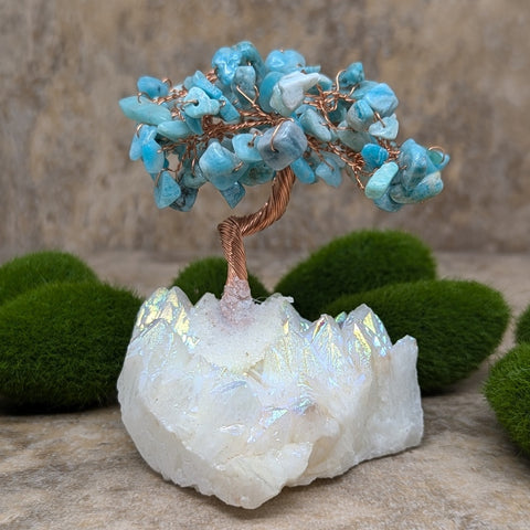 Angel Aura & Amazonite Gem Tree~CRAAAMGT