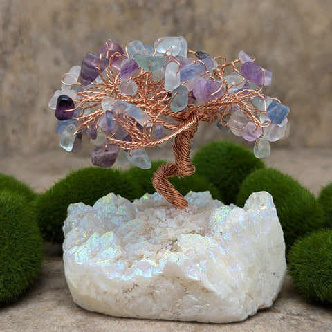 Angel Aura & Fluorite Gem Tree~CRAAFLGT