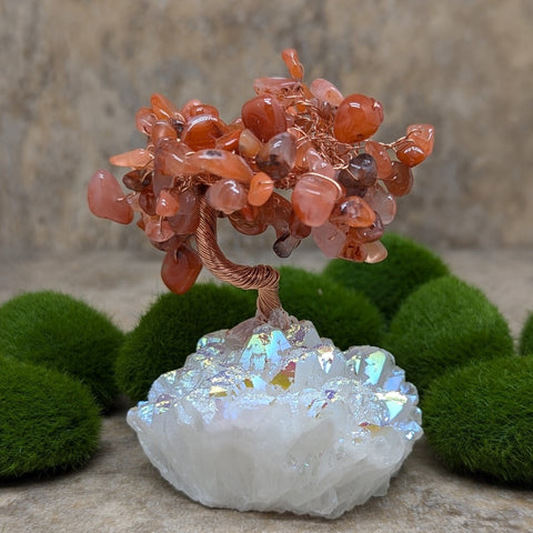 Angel Aura & Carnelian Gem Tree~CRAACAGT