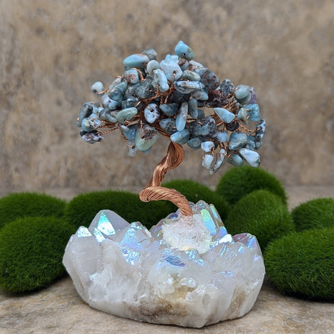 Angel Aura & Larimar Gem Tree~CRAAL1GT