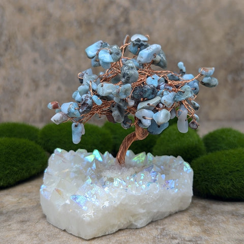 Angel Aura & Larimar Gem Tree~CRAAL2GT