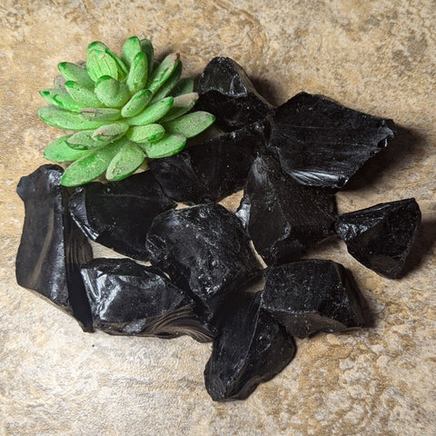 Black Obsidian Rough Chunks~ CROROUGH