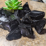 Black Obsidian Rough Chunks~ CROROUGH