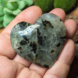 Epidote in Prehnite Heart~CRCEPHT2