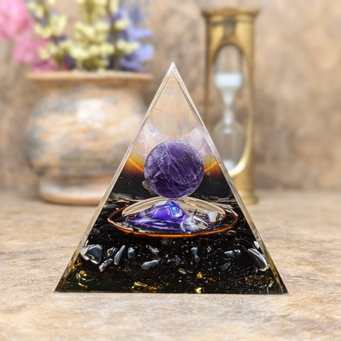 Orgonite Yin Yang Pyramid-CRORGYIN