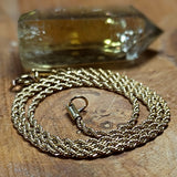 18k Gold PVD Stainless Steel Rope Chain~JGSTS182