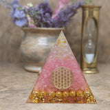 Orgonite Flower of Life Pyramid-CRORGFOL