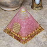 Orgonite Flower of Life Pyramid-CRORGFOL