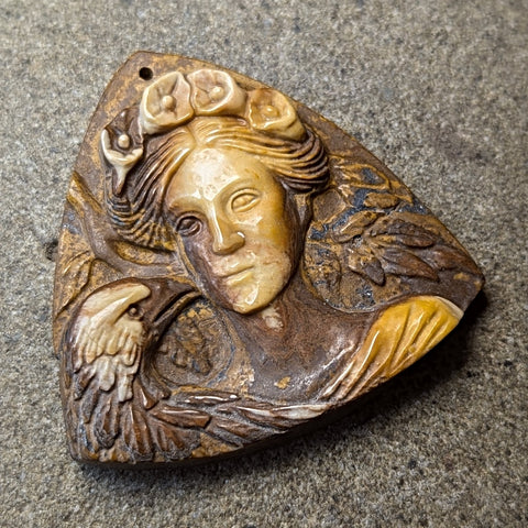 Jasper "Nature Goddess" Carving~CRCRV072