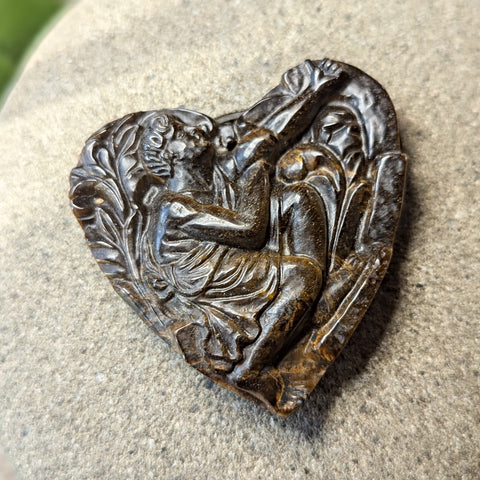 Tiger Eye "Philosopher" Carving~CRCRV042