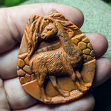 "Red Malachite" Dolly Llama Carving~CRCRV154