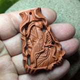 "Red Malachite" Praying Mantis Carving~CRCRV122