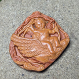 "Red Malachite" Cupid II Carving~CRCRV095