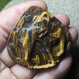 Tiger Eye "Best Friend" Carving~CRCRV107