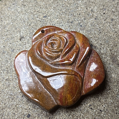 Jasper Rose Carving~CRCRV081