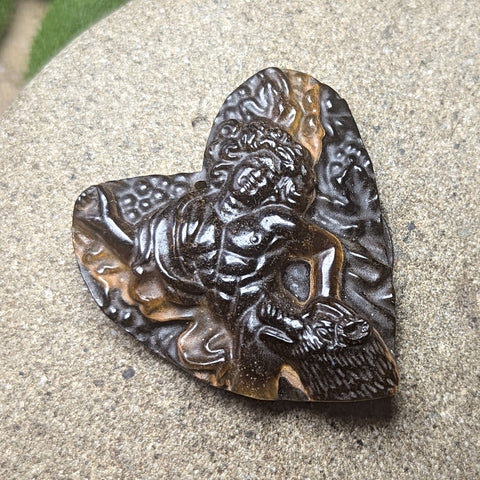 Tiger Eye "Harmony" Carving~CRCRV044