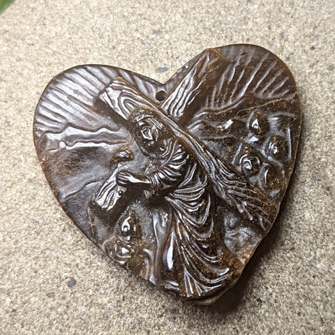 Tiger Eye "The Passion" Carving~CRCRV102