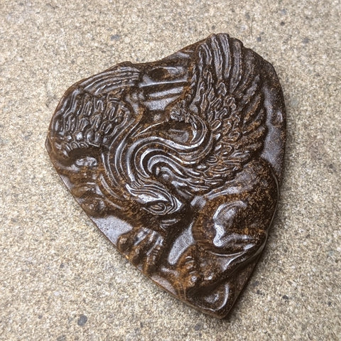 Tiger Eye "Dragon" Carving~CRCRV012