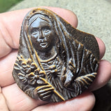 Tiger Eye "Mother Mary" Carving~CRCRV101