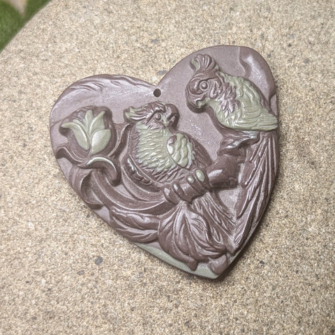 Limestone "Birds of Paradise" Carving~CRCRV022