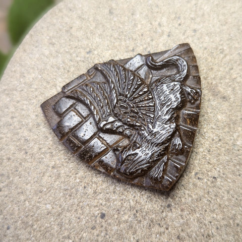 Tiger Eye "Angel Cat" Carving~CRCRV113